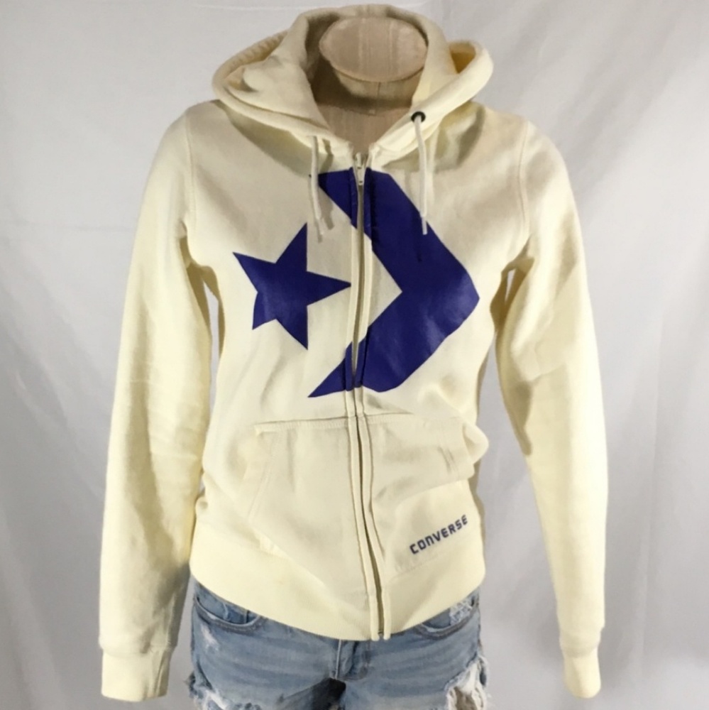 Converse Y2K Zip Hoodie Skater Streetwear Early 2000s Full Zip Sweatshirt 🇺🇦